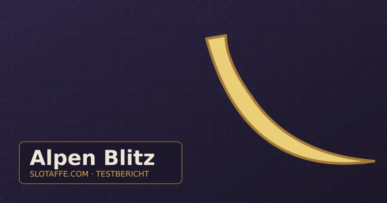 Alpen Blitz – Titelgrafik des unabhaengigen SlotAffe-Testberichts mit Lizenz, Bonus und Auszahlungsinfos