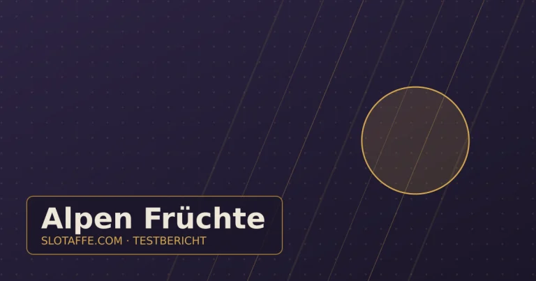 Alpen Früchte – Titelgrafik des unabhaengigen SlotAffe-Testberichts mit Lizenz, Bonus und Auszahlungsinfos